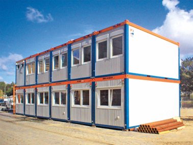 Standardcontainer 6 m mit Windfang